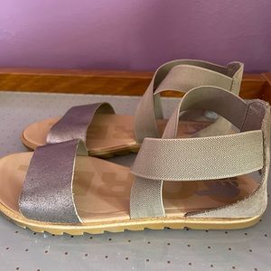 New Sorel Ella slip-on flat sandals
